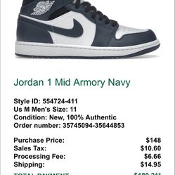 Air Jordan 1 Size 11