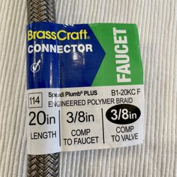 BrassCraft 20” Polymer Braided Hose Connector