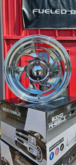 18x11 Esko 10.0 Full Polished 5x5/5x5.5 OBS Chevy Ford Fitment Brand New