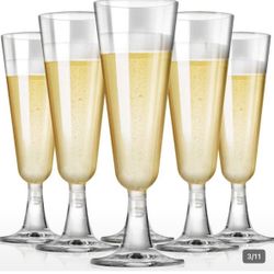 Plastic Champagne Flutes (90)