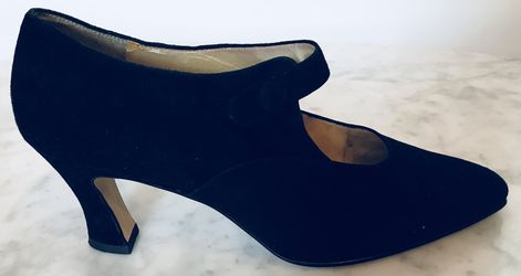 TWO PAIR of SUEDE SIZE 8M PUMPS [by "NINE WEST"] ..... CONDITION is "NEW" 