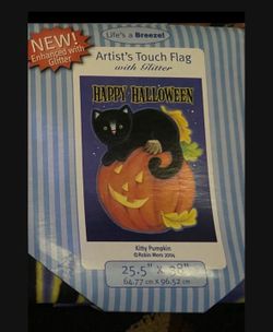 2 NEW LARGE HALLOWEEN FLAGS