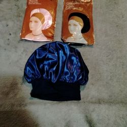 Wide Band Satin Bonnet Cap