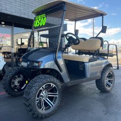 Lifted Golf Cart with a Backseat