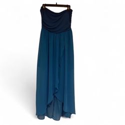 Black Brand strapless, blue Dress