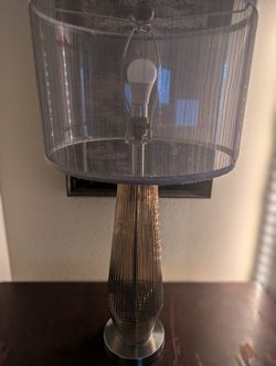 Glass Table Lamp And Shade