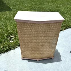 Vintage Wicker Laundry Hamper