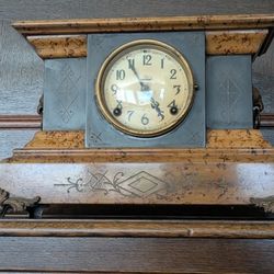 1800s Ingraham antique mantle clock with Seth Thomas movement. Seems to be running well, but since it is about 150 years old need to sell as-is. 