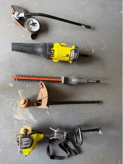Ryobi gas powerhead w/ attachments