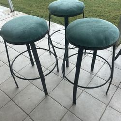 3 Metal Stools