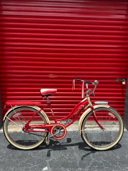 Vintage Western Flyer Cruiser Bicycle – Red & Cream Retro Style