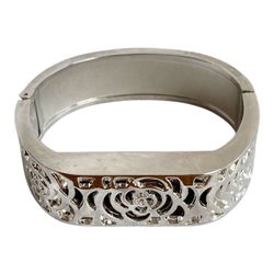 Clamper Bracelet With Compartment For Fitness Tracker