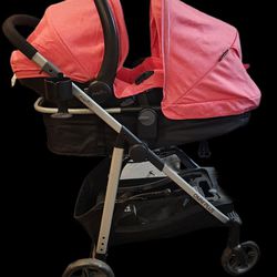 Pink evenflo omni plus stroller