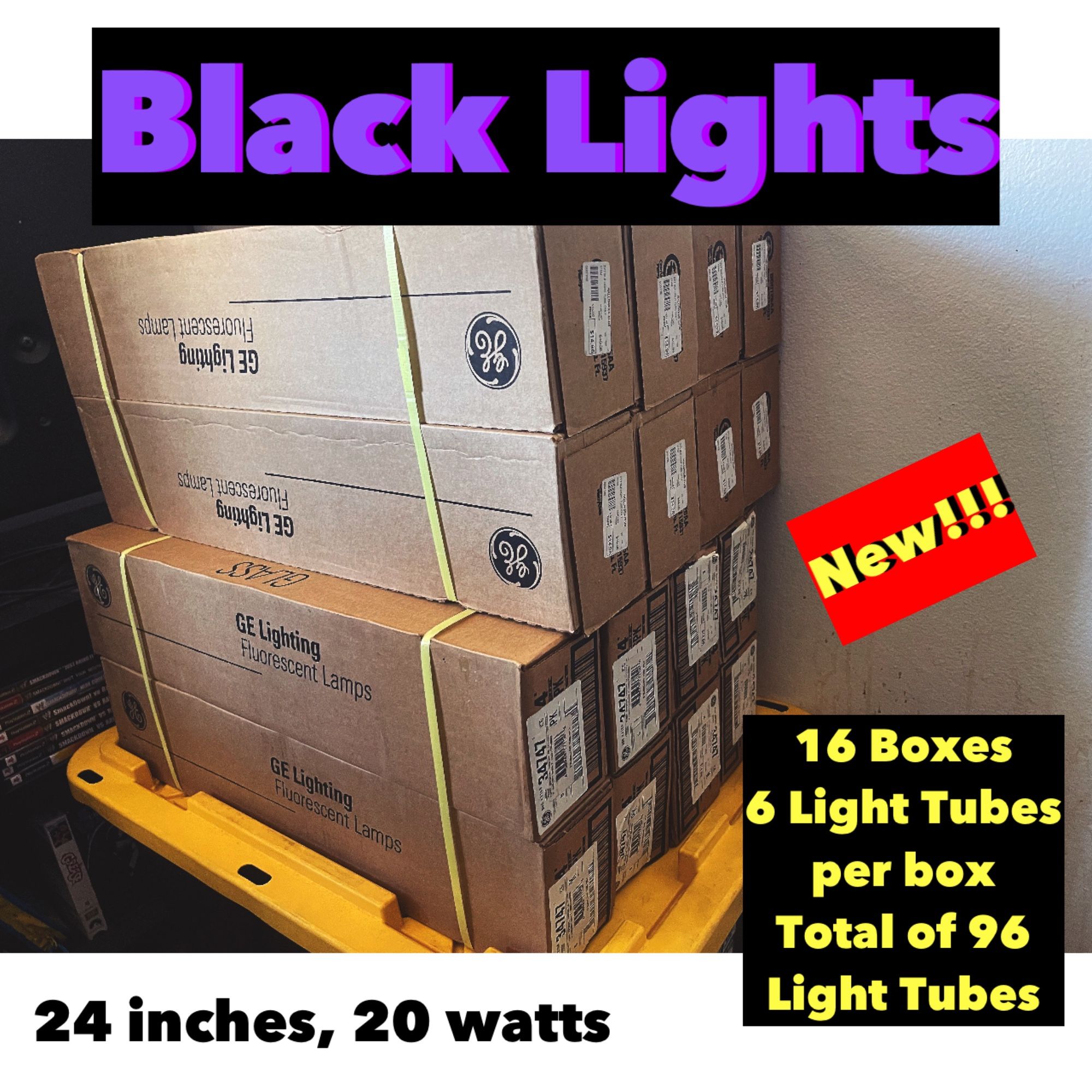 G.E. Black Lights 24in, 20 Watts 