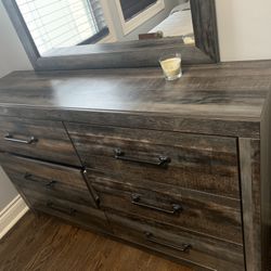 Dresser And Mirror Grey  Denver 