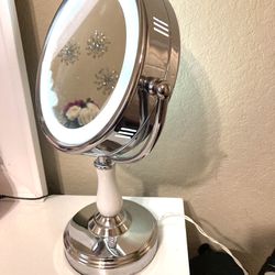 26”round Big Plug In Two Sided Touch On Vanity Mirror 