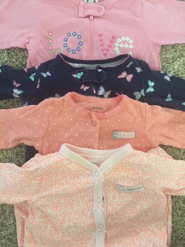 Baby girl clothes 3M pajama lot