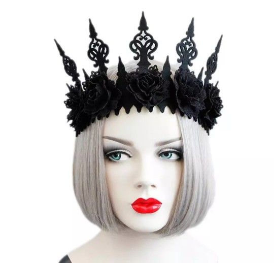 New Black Goth Crown/Tiara 