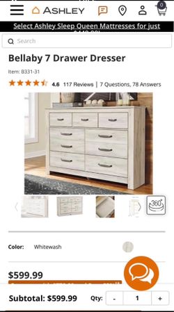 Bellaby 7 Drawer Dresser