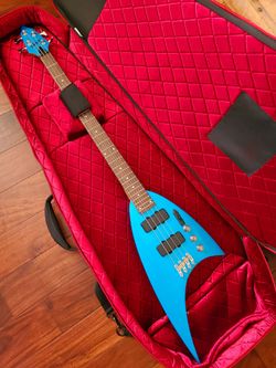 Roswell "Faraday" Bass by ToneStac in Metallic Sapphire Blue with Coffin Case