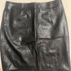 Max&Moi Black Leather Mini Skirt Sz Small