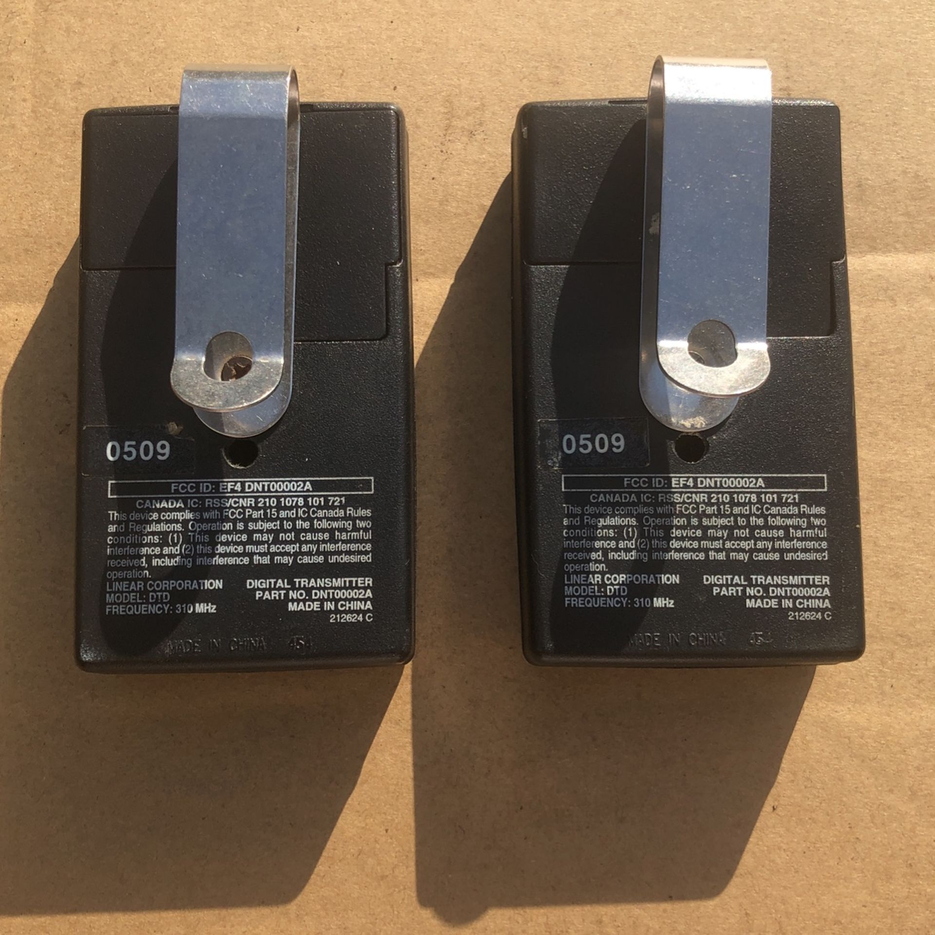Gate Remotes (programable)