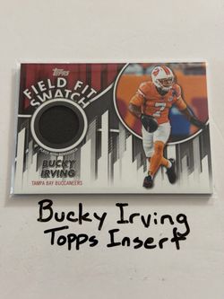 Bucky Irving Tampa Bay Buccaneers RB Topps Short Print Insert Relic Card.