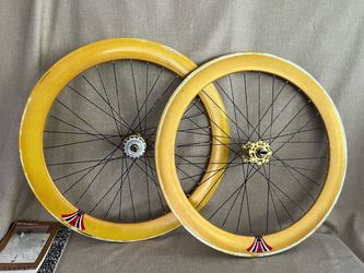700C Weinamm  DP18 gold FIXIE/single speed wheelset QUANDO hubs
