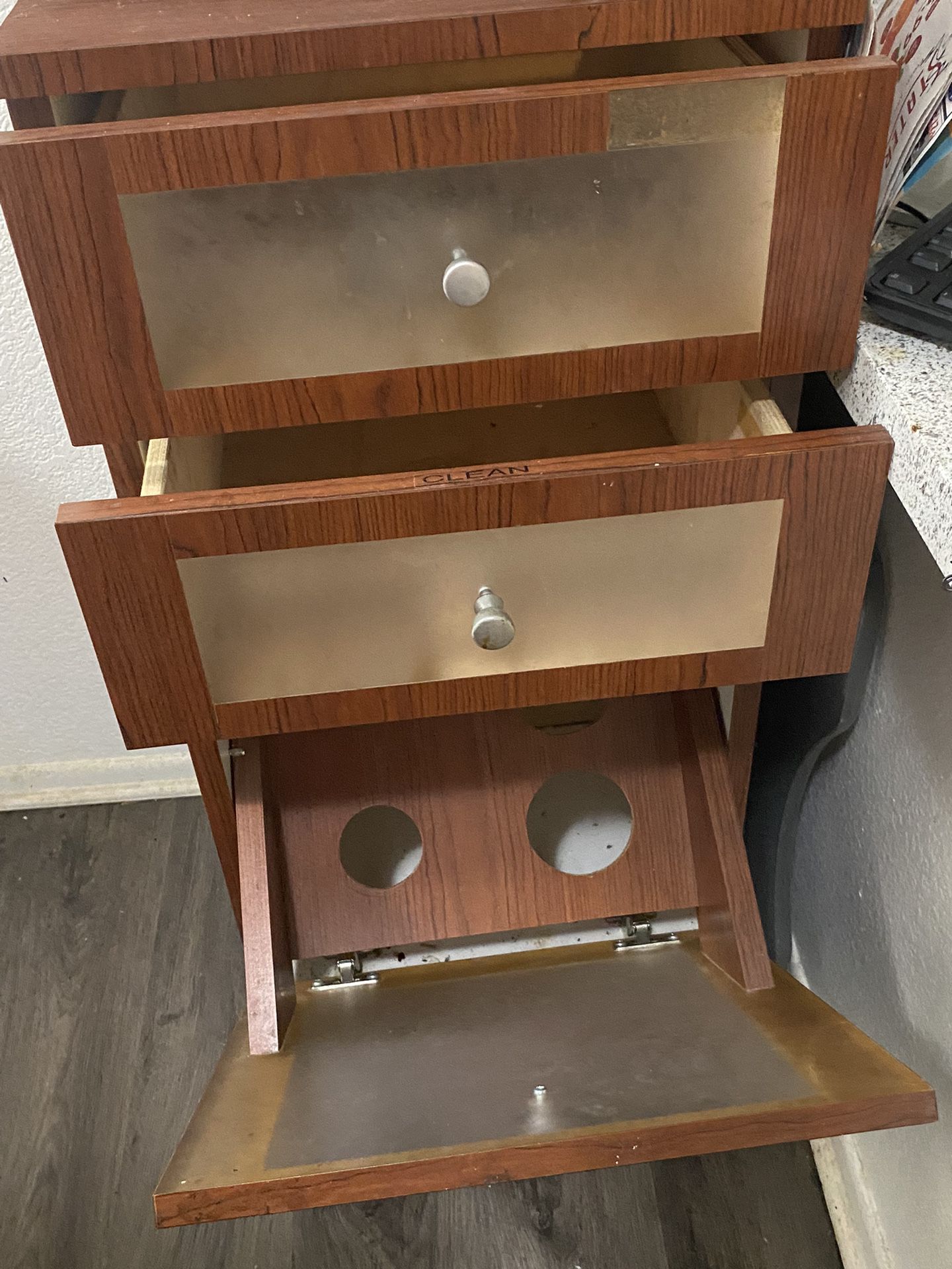Wine Storage And Two Drawer Stand 