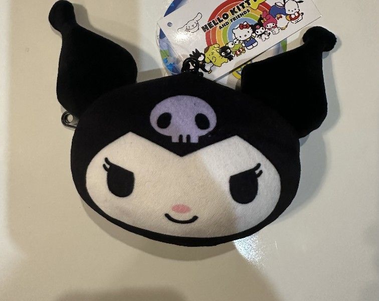Kuromi Hello kitty and friends plush pouch clip