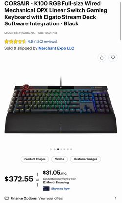 Corsair K100 Keyboard gaming keyboard