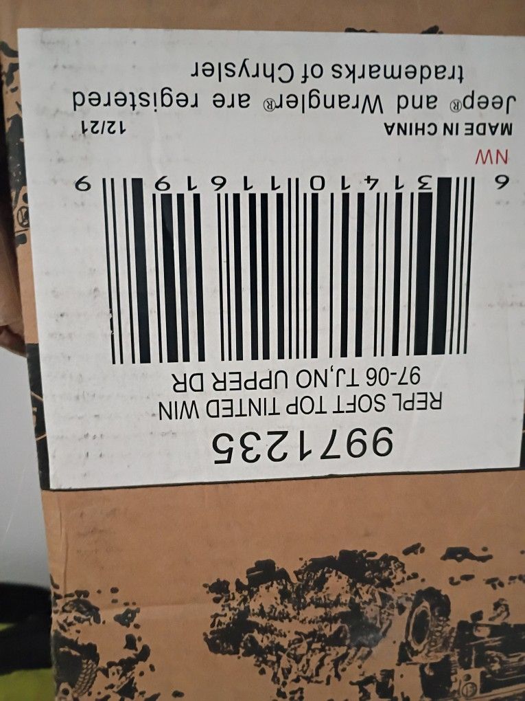 97-06 Jeep Wrangler Soft Top Tinted Black 