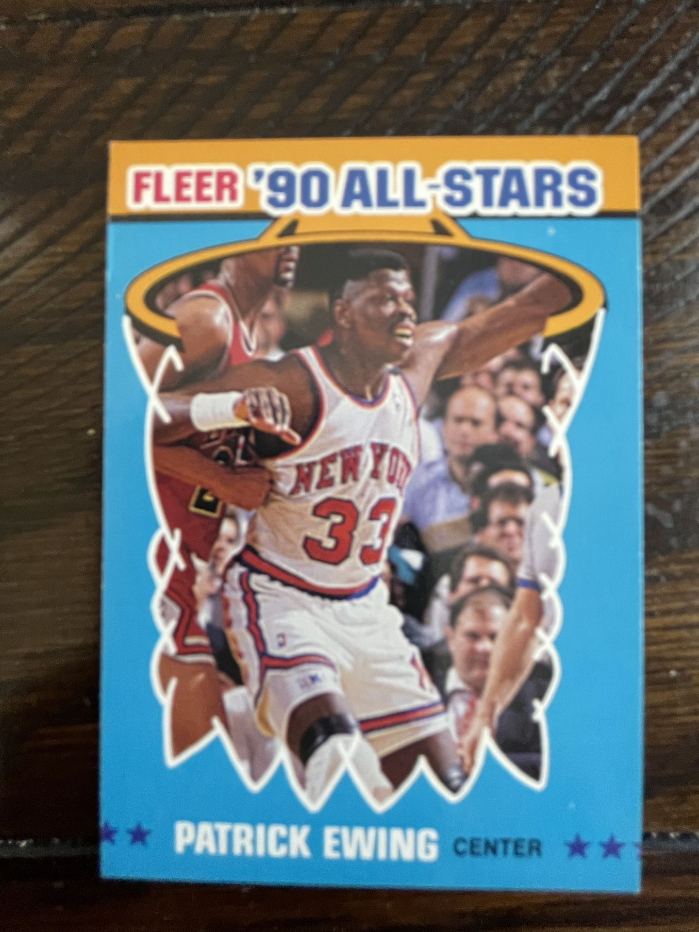 1990-91 Fleer Basketball Patrick Ewing #12 All-Star Sticker New York Knicks