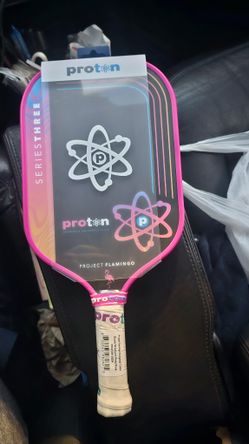 PICKLEBALL PADDLE BRAND NEW PROTON PROJECT FLAMINGO SERIES TREE 15MM ELONGATED SHAPE Black And Pink 