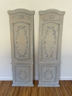 Pair of French Provincial Carved Wood Wall Panels