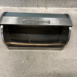 Breads and pastries glass & metal box …  16 “ wide , 9” depth , 9” high .. $30