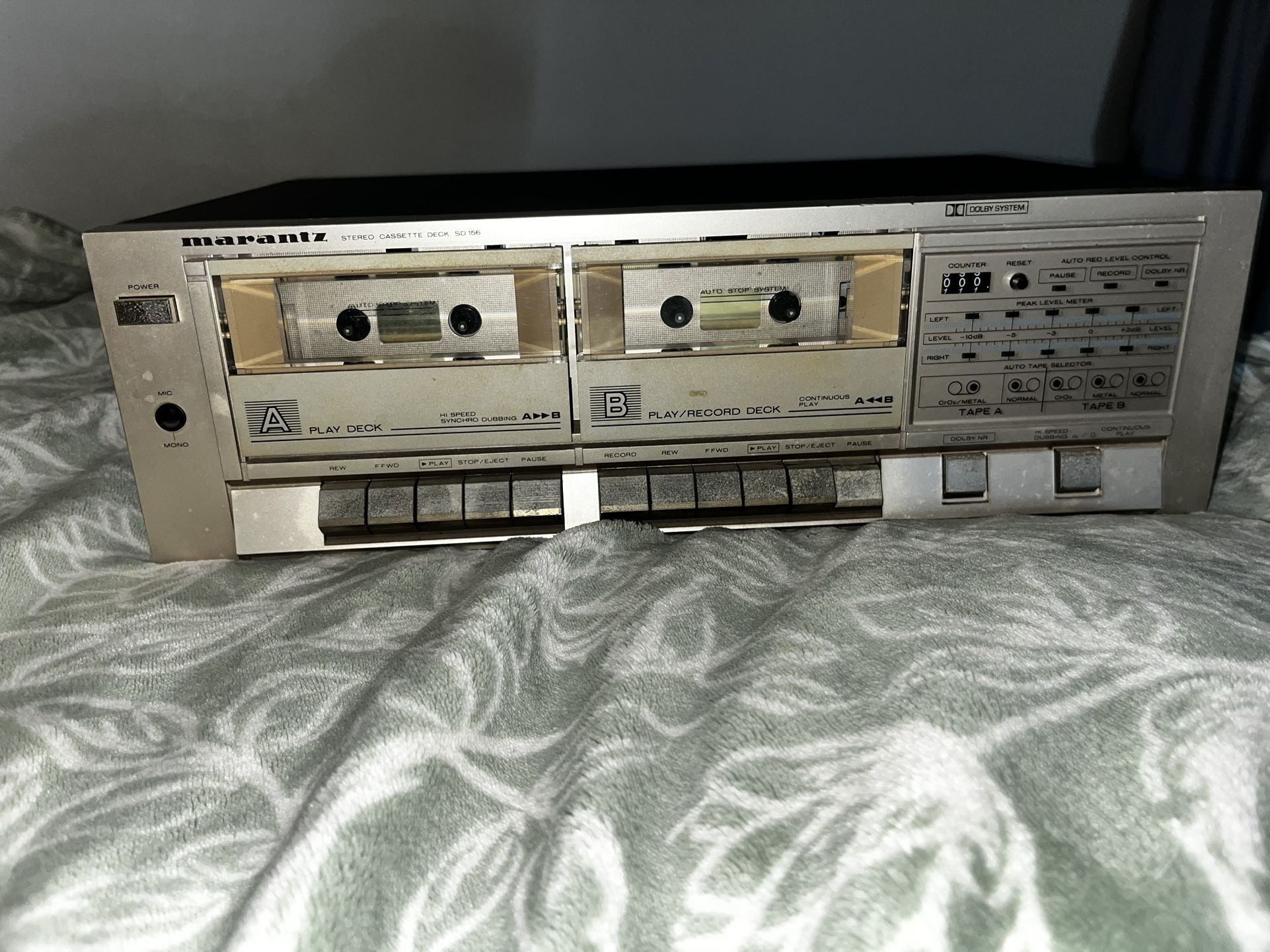Marantz Stereo SD-156 Dual Cassette Deck!