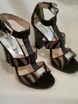 Michael Kors Sz 10 Animal print Pony Heels Hair