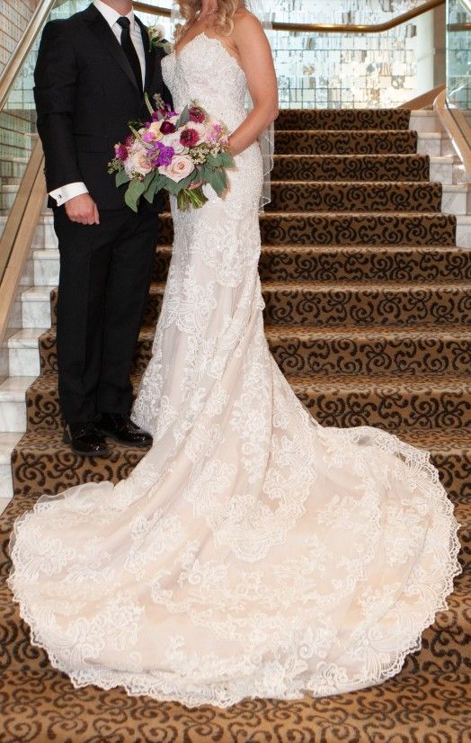 Strapless Mermaid Wedding Gown - Kitty Chen Couture NALA - size 8