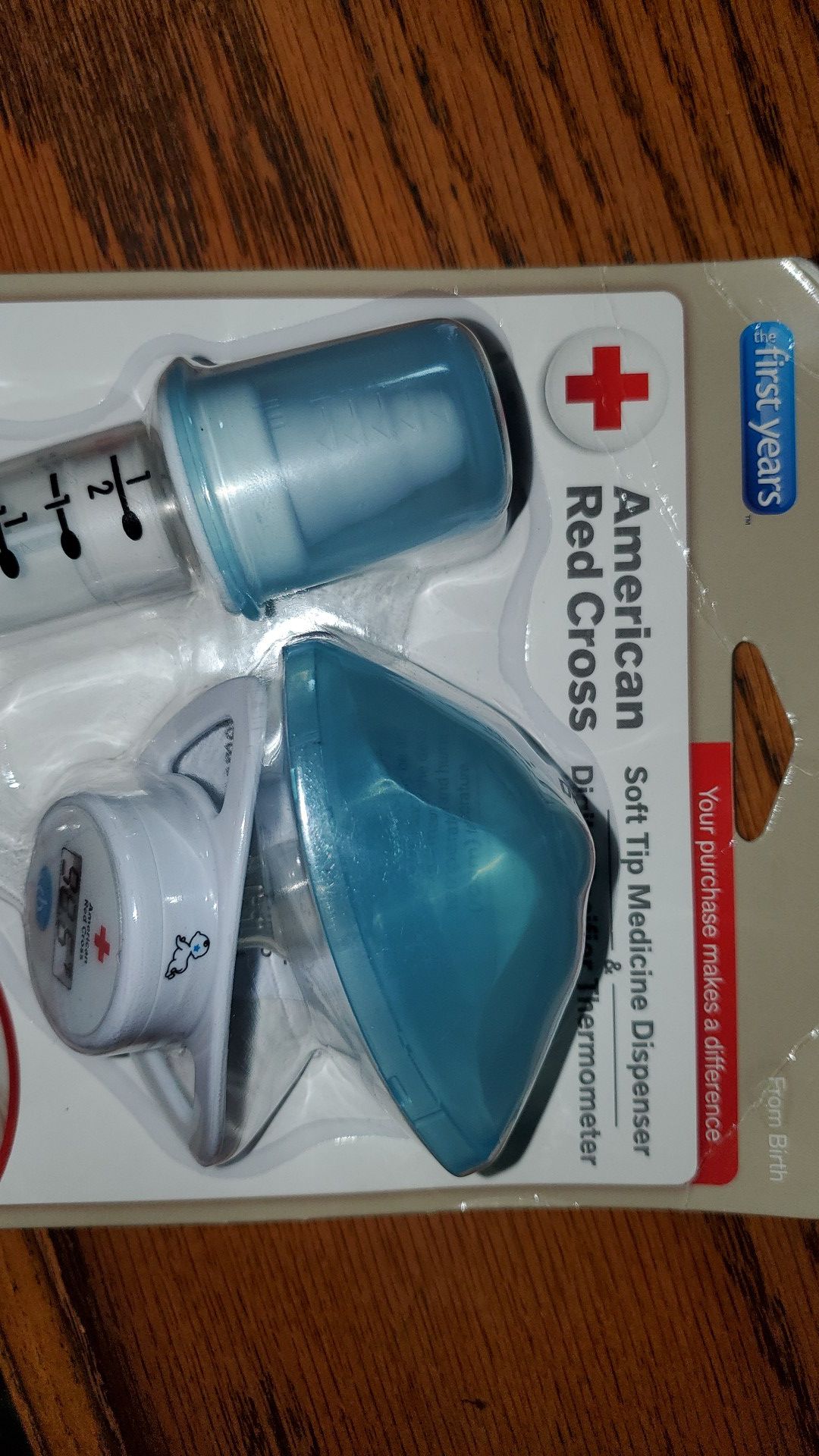 American Red Cross soft-tip medicine dispenser and digital pacifier thermometer