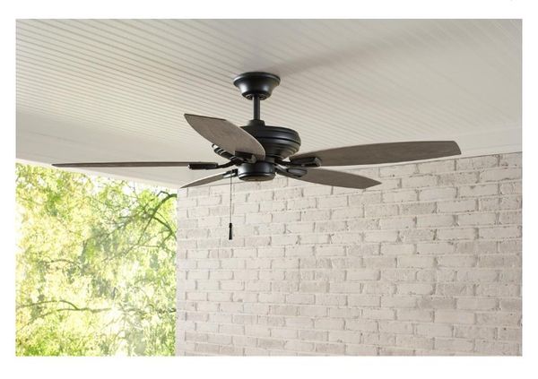 Hampton Bay North Pond 52 In Indoor Outdoor Matte Black