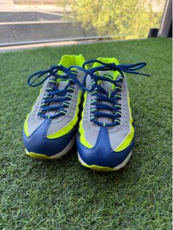 Nike Air Max 95 GS Grey Navy Volt Youth Size 6.5Y 307565-084