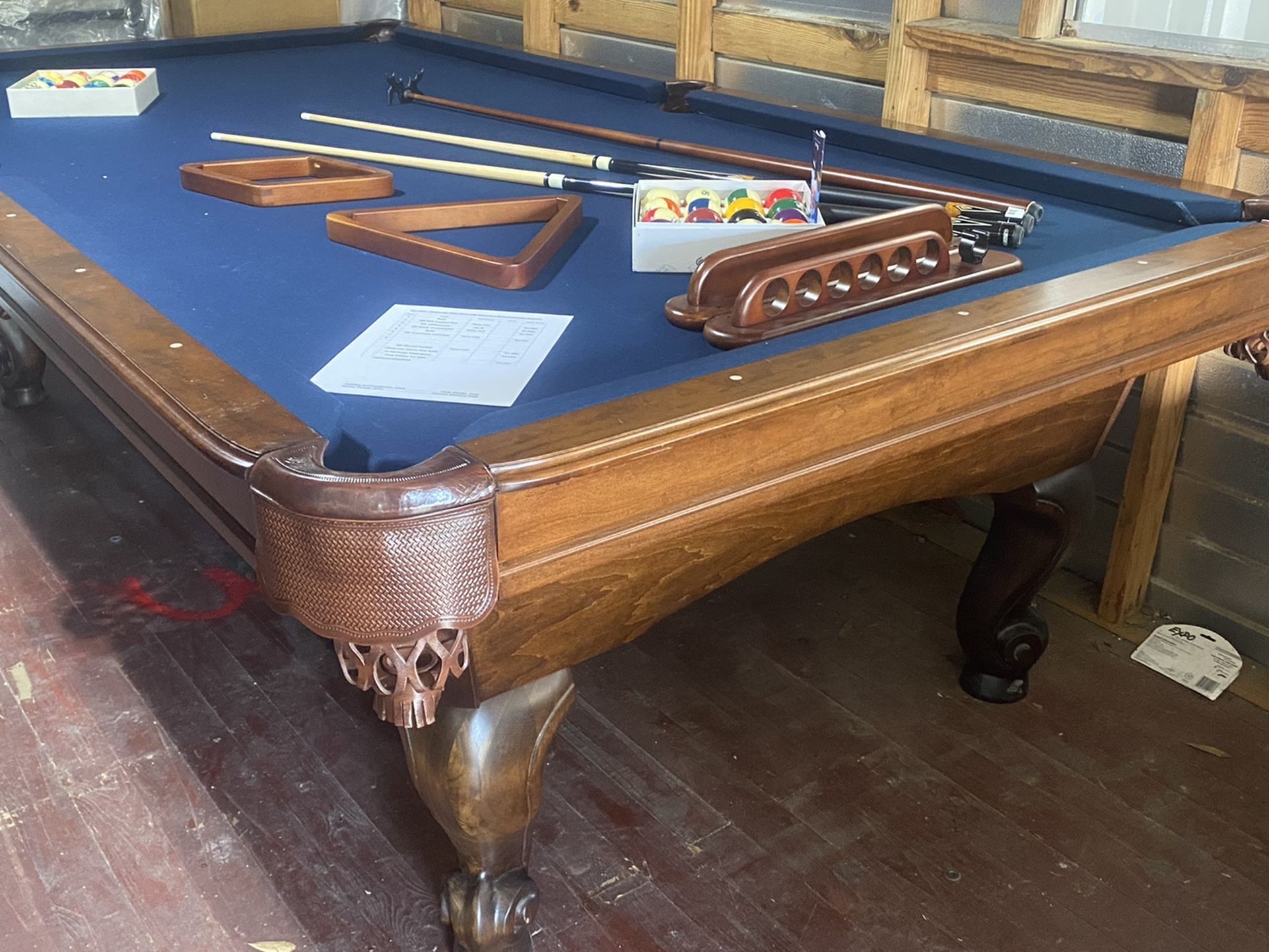 9ft Slate Pool Table