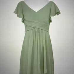 Bridesmaid Or Semi Formal/formal/prom Dress Sage 