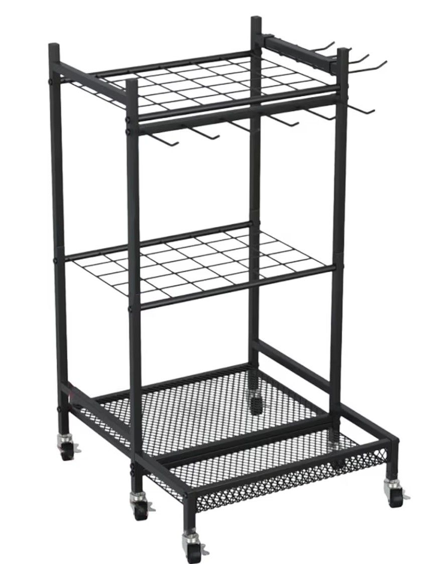 Garden Tool Organizer Garden Tools Storage Rack with Wheels Multipurpose Storage Organization for for Shed Organization
