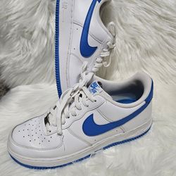 Men's Nike Air Force 1 '07 White/Blue-White (FJ4146 103) size 9