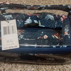 NWT Vera Bradley 4pc Cosmetic Set