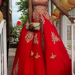 Red & Gold Dress