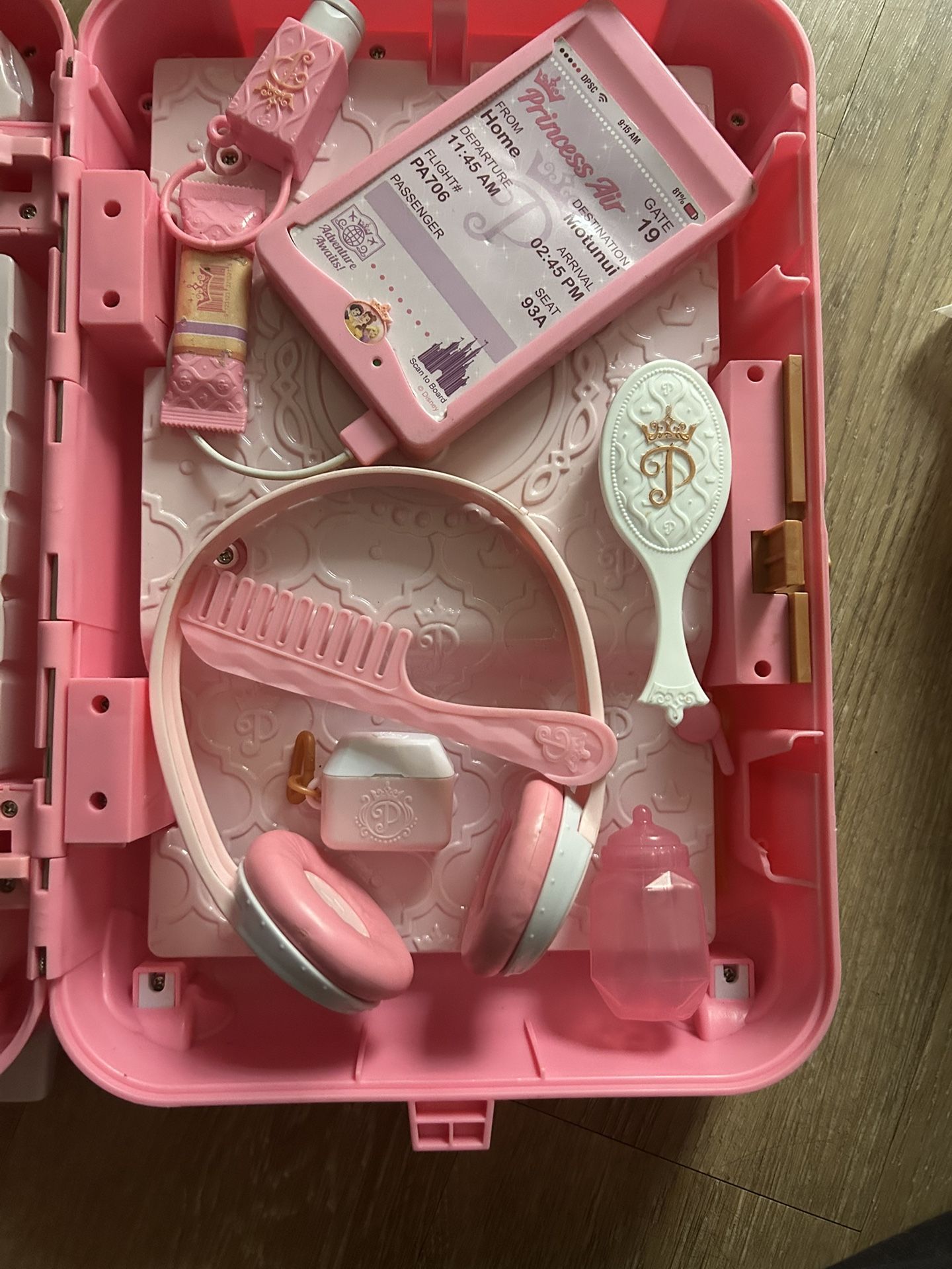 Disney Princess Style Collection Deluxe Suitcase Children's Pink Pretend Play Backpack