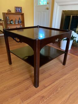 40’s Mahogany 2 Tier Sectional Square Table